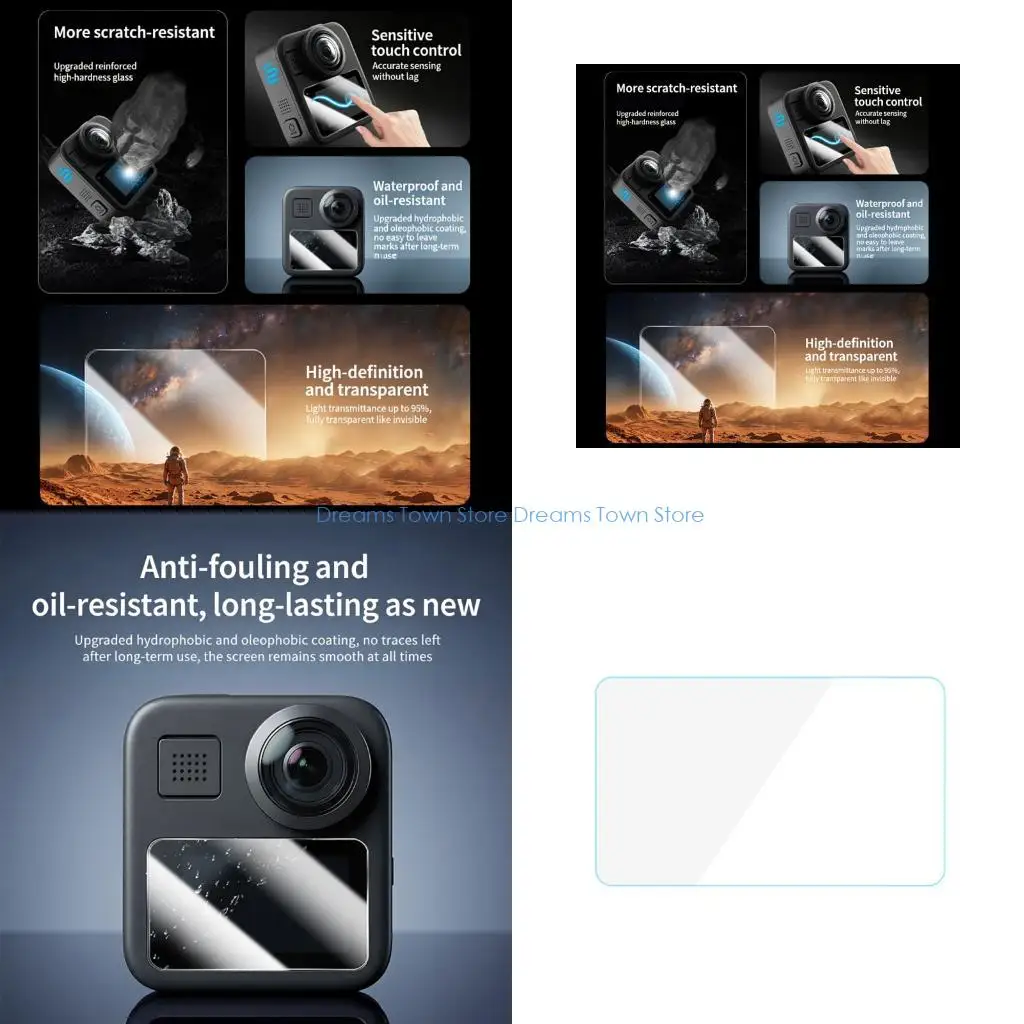 HX6A Tempered Glass Screen Cover Film for 360 Degree Camera Smoothly Touch Response
HX6A Tempered Glass Screen Cover Film for 360 Degree Camera Smoothly Touch Response