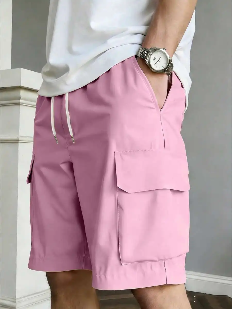 Mens Solid Pocket Casual Shorts For Summer
Mens Solid Pocket Casual Shorts For Summer