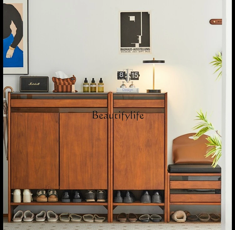 Nordic Solid Wood Shoe Cabinet Entrance Large Capacity Storage Partition Cabinet
Nordic Solid Wood Shoe Cabinet Entrance Large Capacity Storage Partition Cabinet
