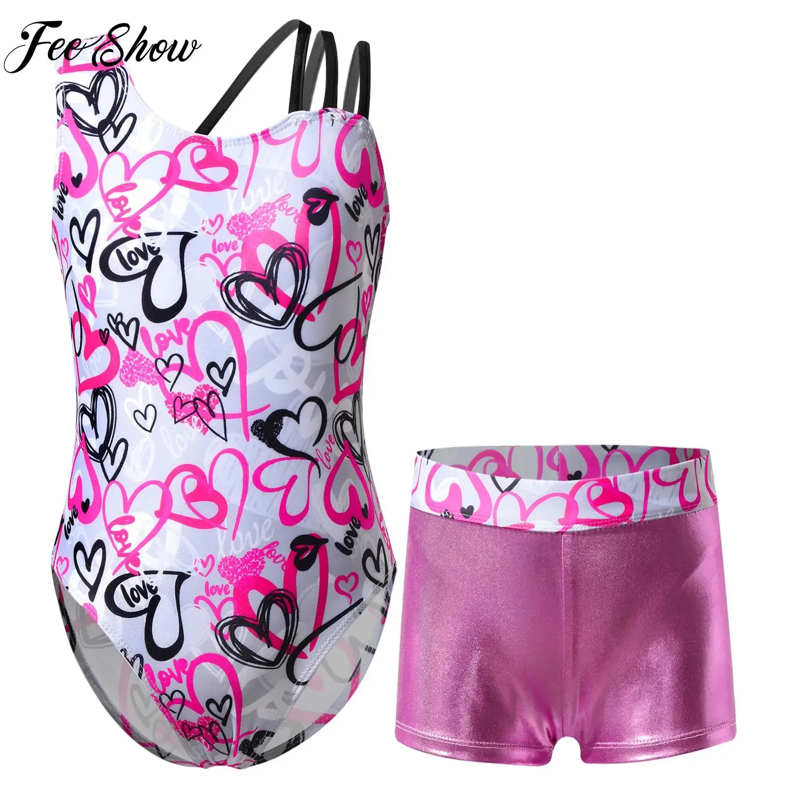 Kids Girls Ballet Gymnastics Dance Outfits Sleeveless Tumbling Outfits with Athletic Shorts Bodysuit Stage Performance Costume
Kids Girls Ballet Gymnastics Dance Outfits Sleeveless Tumbling Outfits with Athletic Shorts Bodysuit Stage Performance Costume