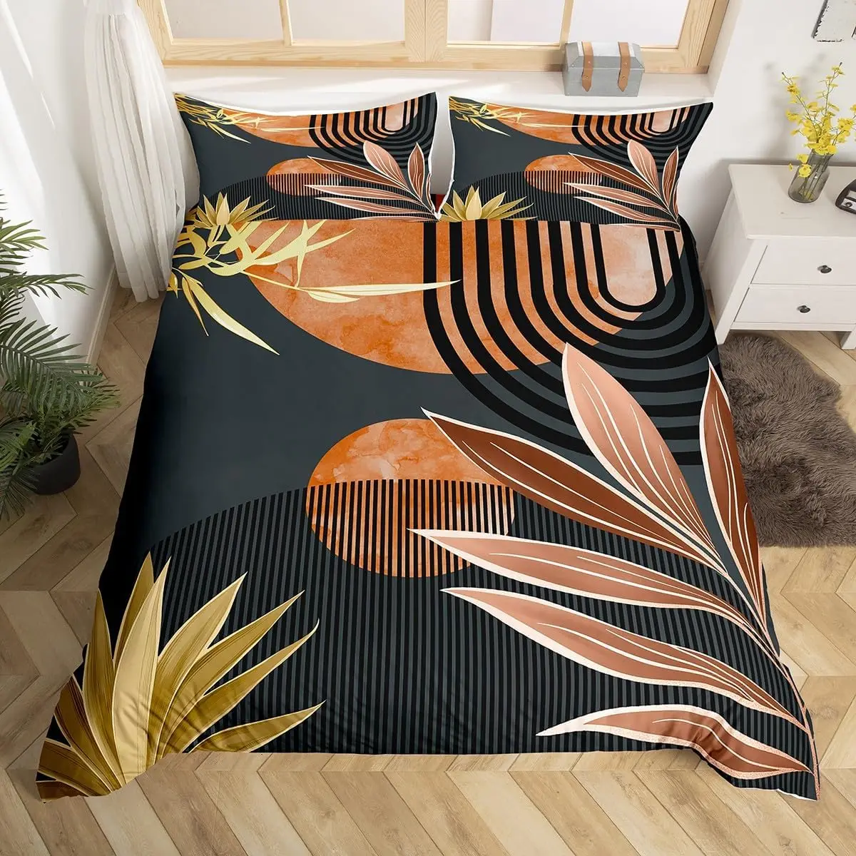 Medieval Boho Century Modern Duvet Cover Set Abstract Geometric Rainbow Sun Circles Comforter Cover Microfiber Soft Bedding Set
Medieval Boho Century Modern Duvet Cover Set Abstract Geometric Rainbow Sun Circles Comforter Cover Microfiber Soft Bedding Set