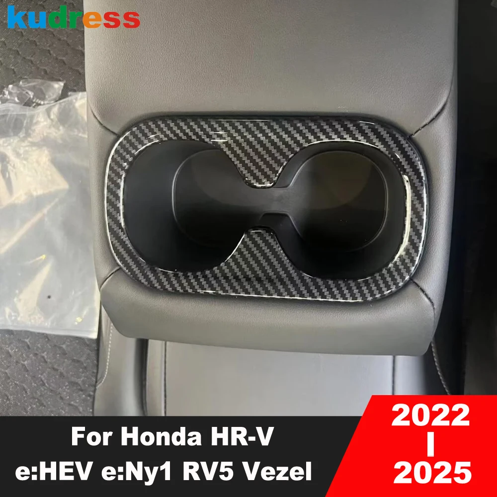 Car Rear Seat Water Cup Holder Frame Cover Trim For Honda HR-V e:HEV e:Ny1 RV5 Vezel 2022-2025 Carbon Fiber Interior Accessories
Car Rear Seat Water Cup Holder Frame Cover Trim For Honda HR-V e:HEV e:Ny1 RV5 Vezel 2022-2025 Carbon Fiber Interior Accessories