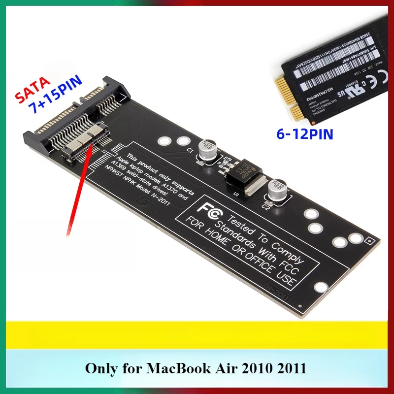 Suitable for Apple Air 2010/2011 notebook SSD to SATA interface conversion card
Suitable for Apple Air 2010/2011 notebook SSD to SATA interface conversion card