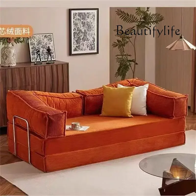 European Boneless Couch Foldable High-end Corduroy Living Room Sofa Vacuum Compression Sofa Bed Apartment Hotel Home Furniture
European Boneless Couch Foldable High-end Corduroy Living Room Sofa Vacuum Compression Sofa Bed Apartment Hotel Home Furniture