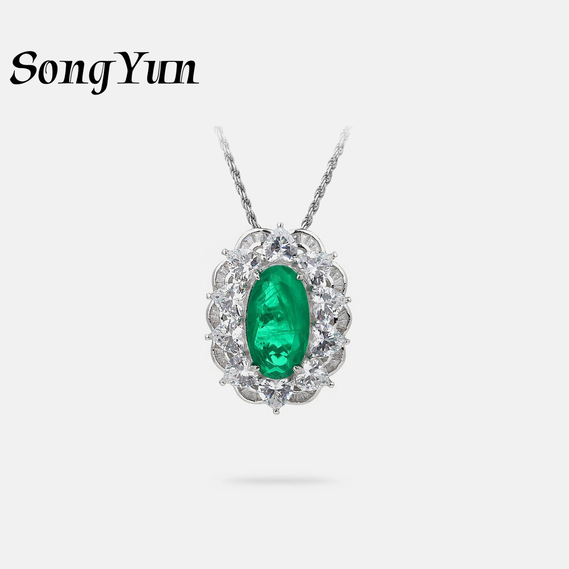 SongYun Jewelry 925 Sterling Silver Necklace 5A CZ Gemstones Fine High Carbon Gemstones 925 Sterling Silver Pendant Necklace
SongYun Jewelry 925 Sterling Silver Necklace 5A CZ Gemstones Fine High Carbon Gemstones 925 Sterling Silver Pendant Necklace