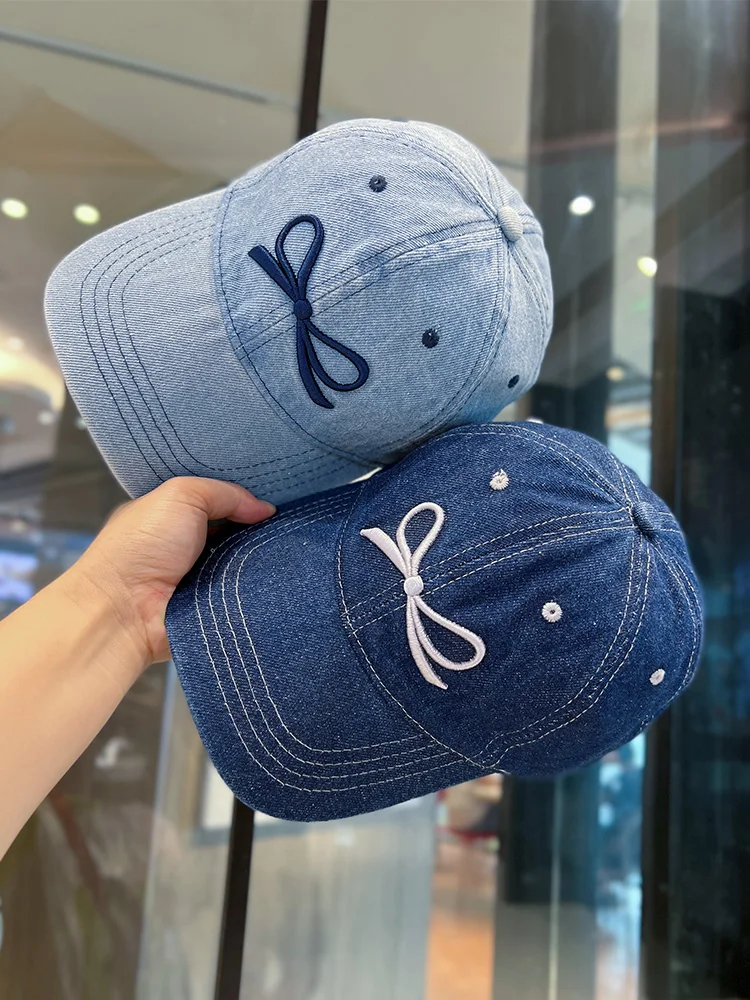 Baseball Cap Women's All-Match Slimming Sun Hat Summer and Autumn Sky Blue Denim Peaked Cap
Baseball Cap Women's All-Match Slimming Sun Hat Summer and Autumn Sky Blue Denim Peaked Cap
