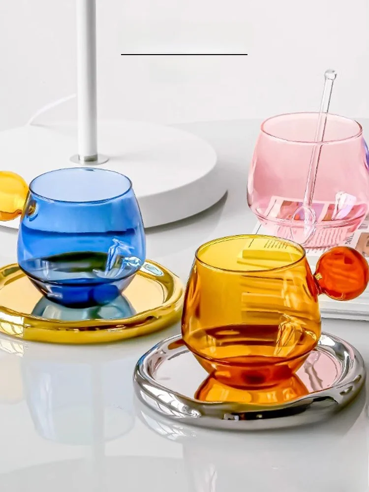 Ele Glass Coffee Cup with Electroplating for ternoon Tea Non-Handmade European Sle Beverage Dining Utensils
Ele Glass Coffee Cup with Electroplating for ternoon Tea Non-Handmade European Sle Beverage Dining Utensils