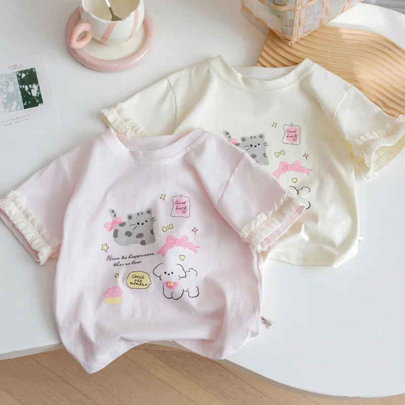 Girls' Short SleeveTSummer T-shirt2025New Stylish Pullover Top for Children, Thin Summer Clothing for Babies
Girls' Short SleeveTSummer T-shirt2025New Stylish Pullover Top for Children, Thin Summer Clothing for Babies