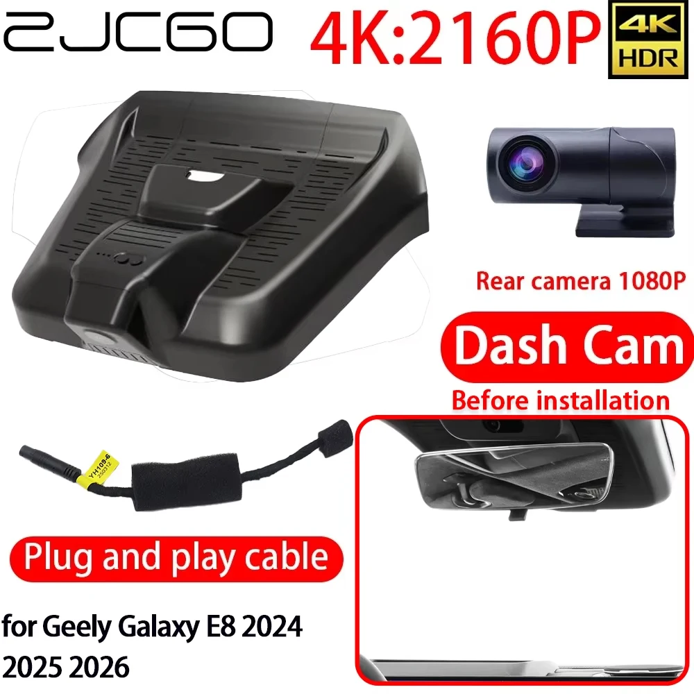 ZJCGO 4K DVR Dash Cam Wifi Sony Lens Front Rear Camera 24h Monitor Recording Video Recorder for Geely Galaxy E8 2024 2025 2026
ZJCGO 4K DVR Dash Cam Wifi Sony Lens Front Rear Camera 24h Monitor Recording Video Recorder for Geely Galaxy E8 2024 2025 2026
