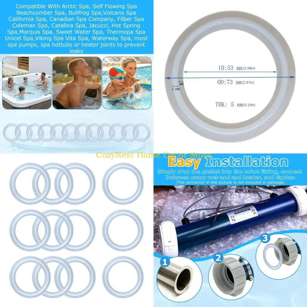 92MF 10Pcs Spa Heaters O Rings Replacement Parts Suitable for 711~4030B 2 Inch Pipe
92MF 10Pcs Spa Heaters O Rings Replacement Parts Suitable for 711~4030B 2 Inch Pipe