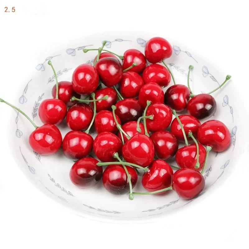 50Pcs Pack Artificial Lifelike Simulation Small Red Black Cherries Fake Fruit Model Home House Kitchen Party Decoration Desk
50Pcs Pack Artificial Lifelike Simulation Small Red Black Cherries Fake Fruit Model Home House Kitchen Party Decoration Desk