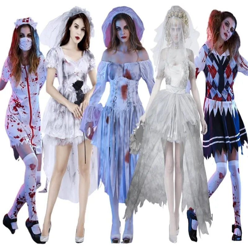 Adult Women's Halloween Costume Sexy Zombie Ghost Bride Witch Makeup Dance Clothes Stage Performance Traditional Chin...
Adult Women's Halloween Costume Sexy Zombie Ghost Bride Witch Makeup Dance Clothes Stage Performance Traditional Chin...
