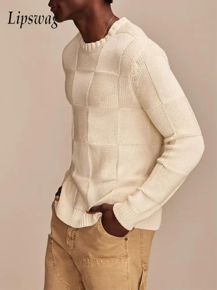 Outdoor Casual Plaid Textured Sweaters Mens Autumn Trendy Solid Color O Neck Knit Jumper Tops Men Daily Leisure Knitting Sweater
Outdoor Casual Plaid Textured Sweaters Mens Autumn Trendy Solid Color O Neck Knit Jumper Tops Men Daily Leisure Knitting Sweater