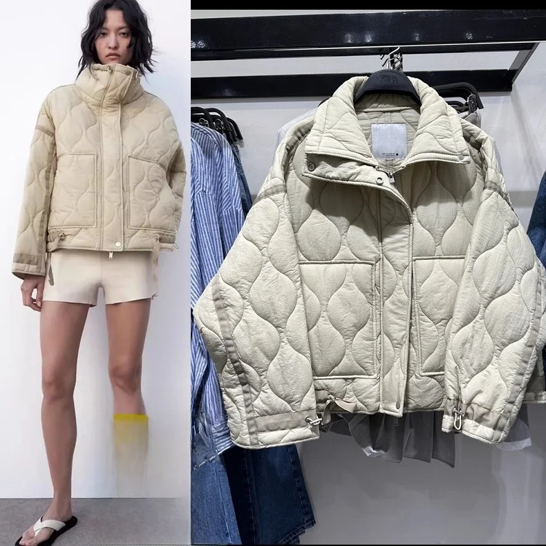 Women's ort High Collar Jaet Lightweight Cotton Outerwear Casual Sle Loose Fit Long Sve Zipper Closure Spring Season
Women's ort High Collar Jaet Lightweight Cotton Outerwear Casual Sle Loose Fit Long Sve Zipper Closure Spring Season