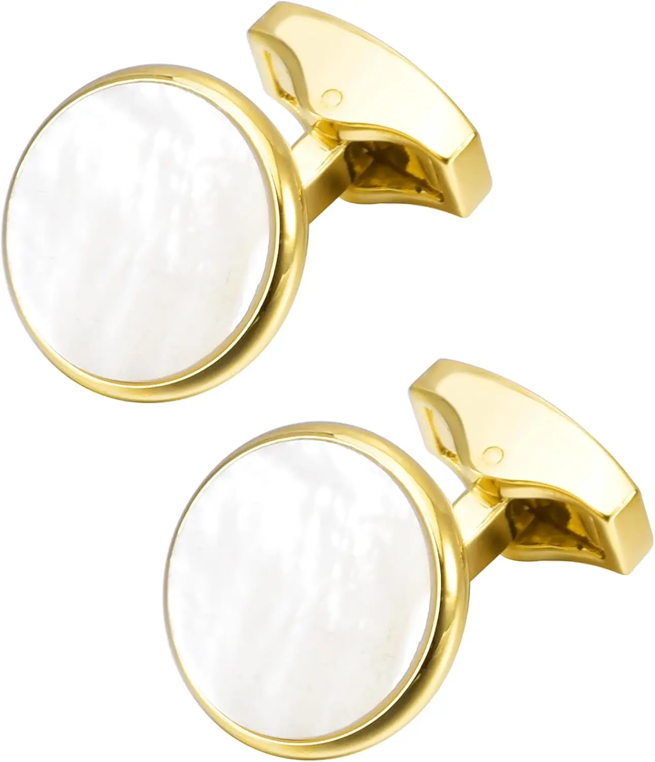Classic Mother of Pearl Cufflinks, Silver & Gold Plated, for Men & Women, Wedding, Party, Business
Classic Mother of Pearl Cufflinks, Silver & Gold Plated, for Men & Women, Wedding, Party, Business
