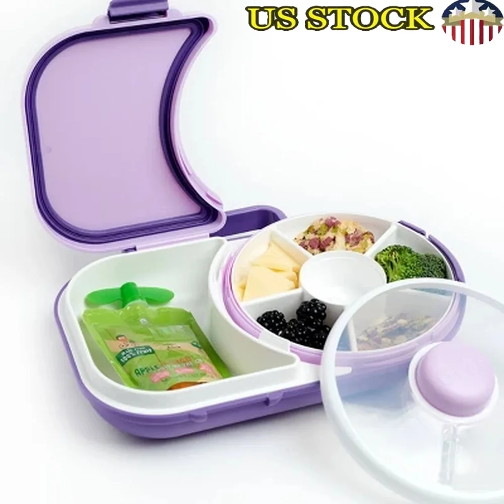Kids 2-in-1 Bento Lunchbox with Snack Spinner BPA-Free Polypropylene Leak Resistant Compartment School Home Picnic Ages 3-10
Kids 2-in-1 Bento Lunchbox with Snack Spinner BPA-Free Polypropylene Leak Resistant Compartment School Home Picnic Ages 3-10