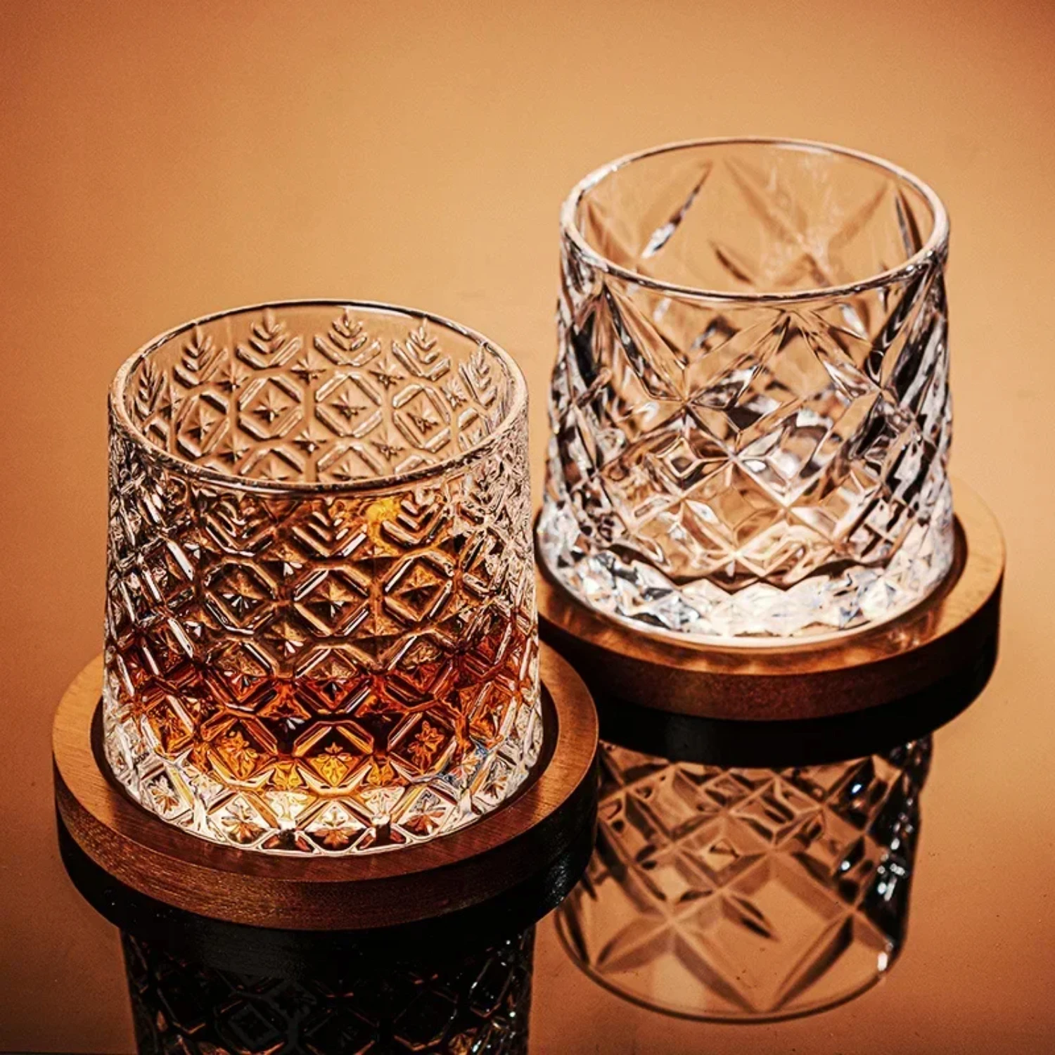 Transparent 280ml Wine Glass with Wooden Base for Rotating Whisky Glasses - Perfect Vodka and Wine Cup for Party - Elegant Brand
Transparent 280ml Wine Glass with Wooden Base for Rotating Whisky Glasses - Perfect Vodka and Wine Cup for Party - Elegant Brand