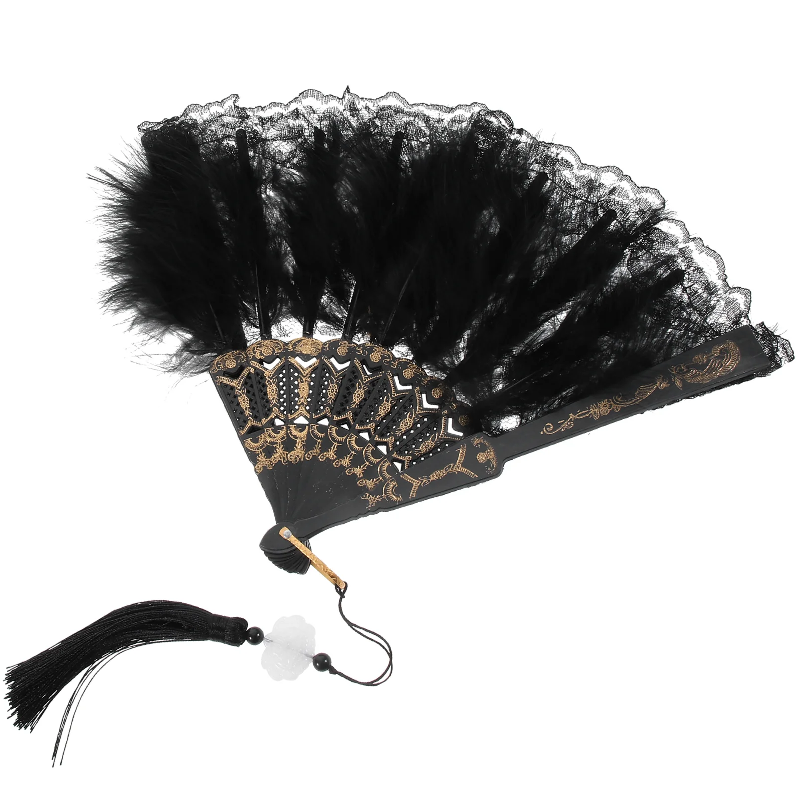 Plume Fan Vintage Style Elegant Tassel Folding Hand Fan for Women Foldable Lightweight Portable Dance Party Costume Cosplay
Plume Fan Vintage Style Elegant Tassel Folding Hand Fan for Women Foldable Lightweight Portable Dance Party Costume Cosplay