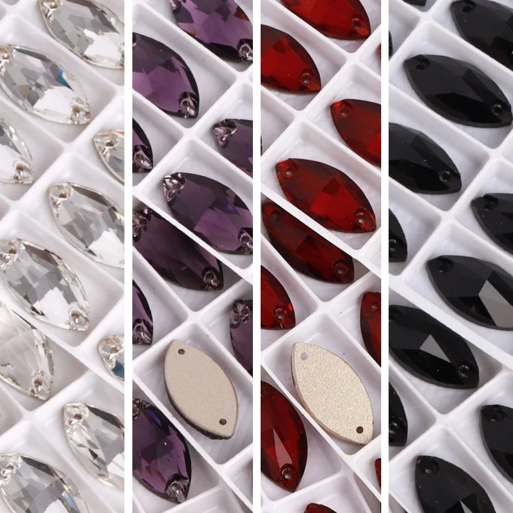 QIIY Navette/Horse Eyes Glass Flatback Sew On Rhinestones Glitter Crystal AB Stones for Sewing Clothes Dress Decoration
QIIY Navette/Horse Eyes Glass Flatback Sew On Rhinestones Glitter Crystal AB Stones for Sewing Clothes Dress Decoration