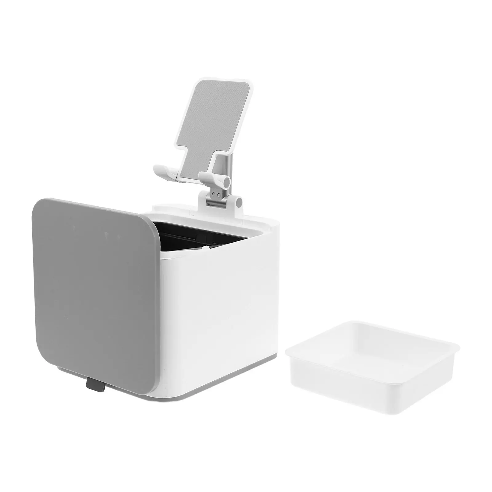 Компактное настольное мусорное ведро с регулируемой подставкой для телефона, универсальный мини-контейнер для мусора, ящик для хранения для небольших помещений, офиса, дома, общежития
Компактное настольное мусорное ведро с регулируемой подставкой для телефона, универсальный мини-контейнер для мусора, ящик для хранения для небольших помещений, офиса, дома, общежития