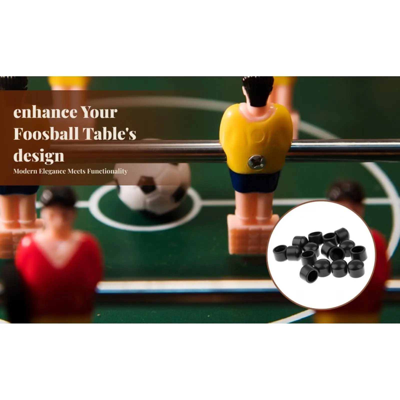 Table Rod End Cap Covers PP Black Rod Lid End Caps Accessory Set for Home Table Football Soccer Machine
Table Rod End Cap Covers PP Black Rod Lid End Caps Accessory Set for Home Table Football Soccer Machine