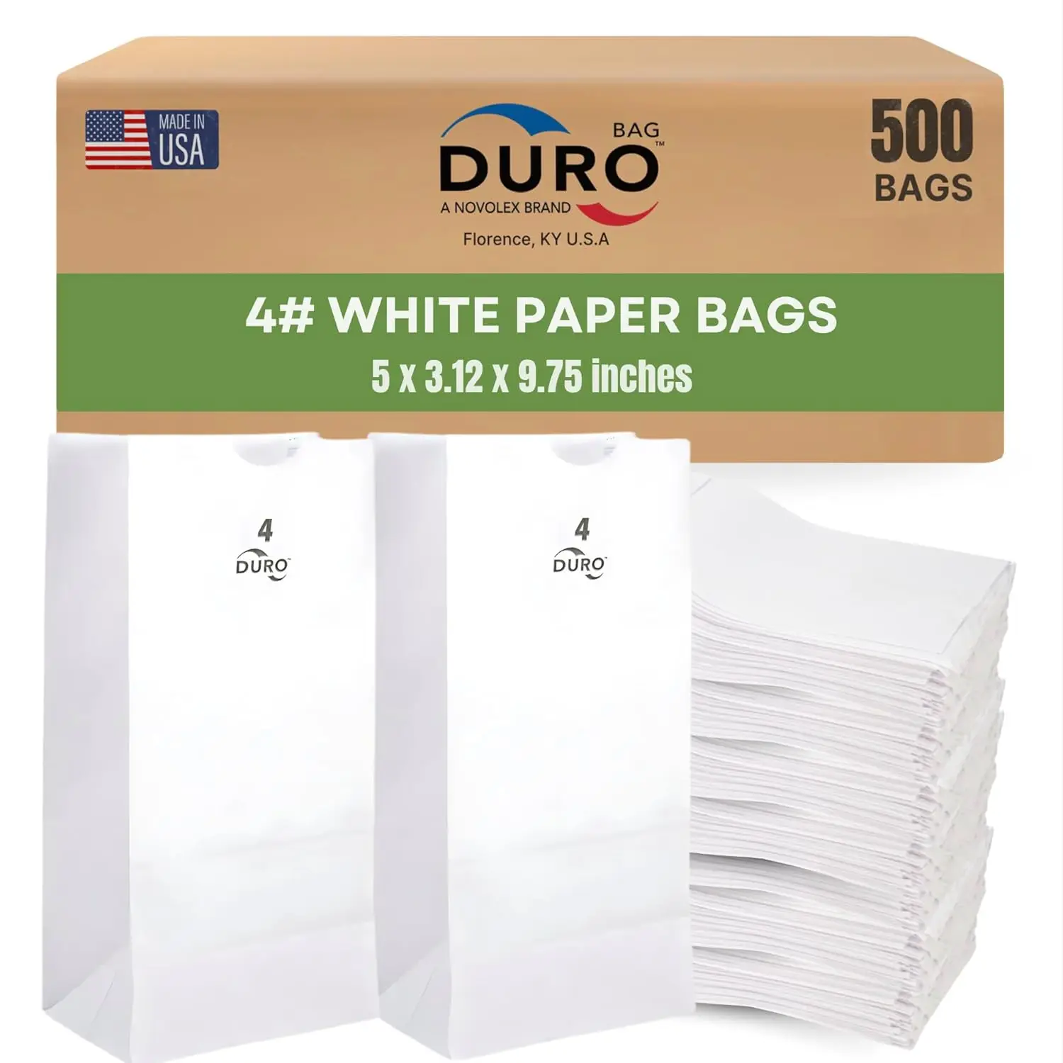 White Paper Bags 500-Count, 5x3.12x9.75 Inches Sandwich Bags for Lunch, Snacks, Popcorn, Candy, Treats, Bulk Disposable Sacks
White Paper Bags 500-Count, 5x3.12x9.75 Inches Sandwich Bags for Lunch, Snacks, Popcorn, Candy, Treats, Bulk Disposable Sacks