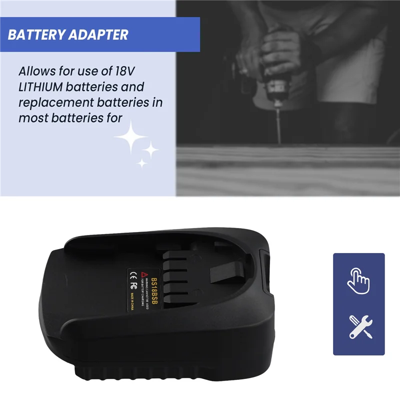【Lowest-Price!】5X BS18BSB Battery Adapter For Li- Battery BAT609 To For 18V Tool Replace Adapter
【Lowest-Price!】5X BS18BSB Battery Adapter For Li- Battery BAT609 To For 18V Tool Replace Adapter