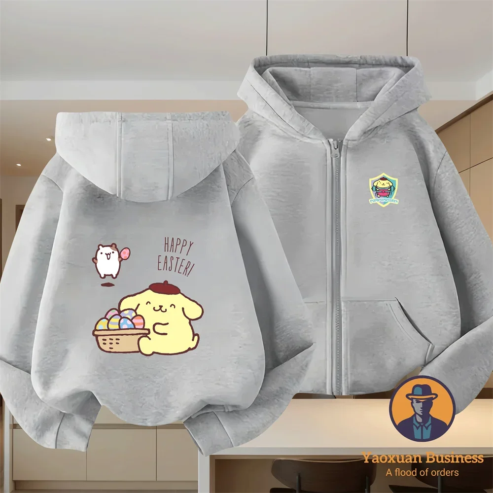 2 14Y Loose Casual Pure Cotton Zip Up Hoodie 2 14Y Pom Pom Purin Autumn Winter Comfortable Outerwear
2 14Y Loose Casual Pure Cotton Zip Up Hoodie 2 14Y Pom Pom Purin Autumn Winter Comfortable Outerwear