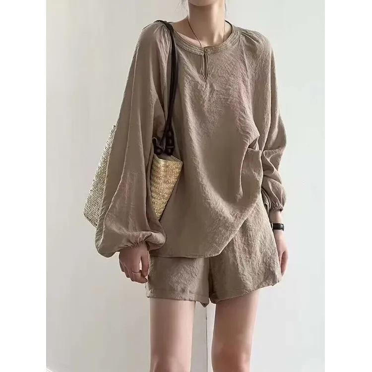Sun Protection Long Sleeve Top Wide Leg Pants Cotton Linen Two Piece Set Casual Summer New Style plus Size Women's Ensemble
Sun Protection Long Sleeve Top Wide Leg Pants Cotton Linen Two Piece Set Casual Summer New Style plus Size Women's Ensemble