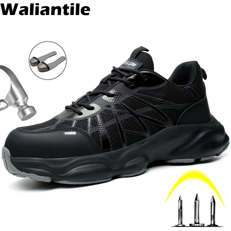 Waliantile Brand Quality Men Safety Work Shoes Construction Working Boots Steel Toe Puncture Proof Indestructible Sneakers Male
Waliantile Brand Quality Men Safety Work Shoes Construction Working Boots Steel Toe Puncture Proof Indestructible Sneakers Male