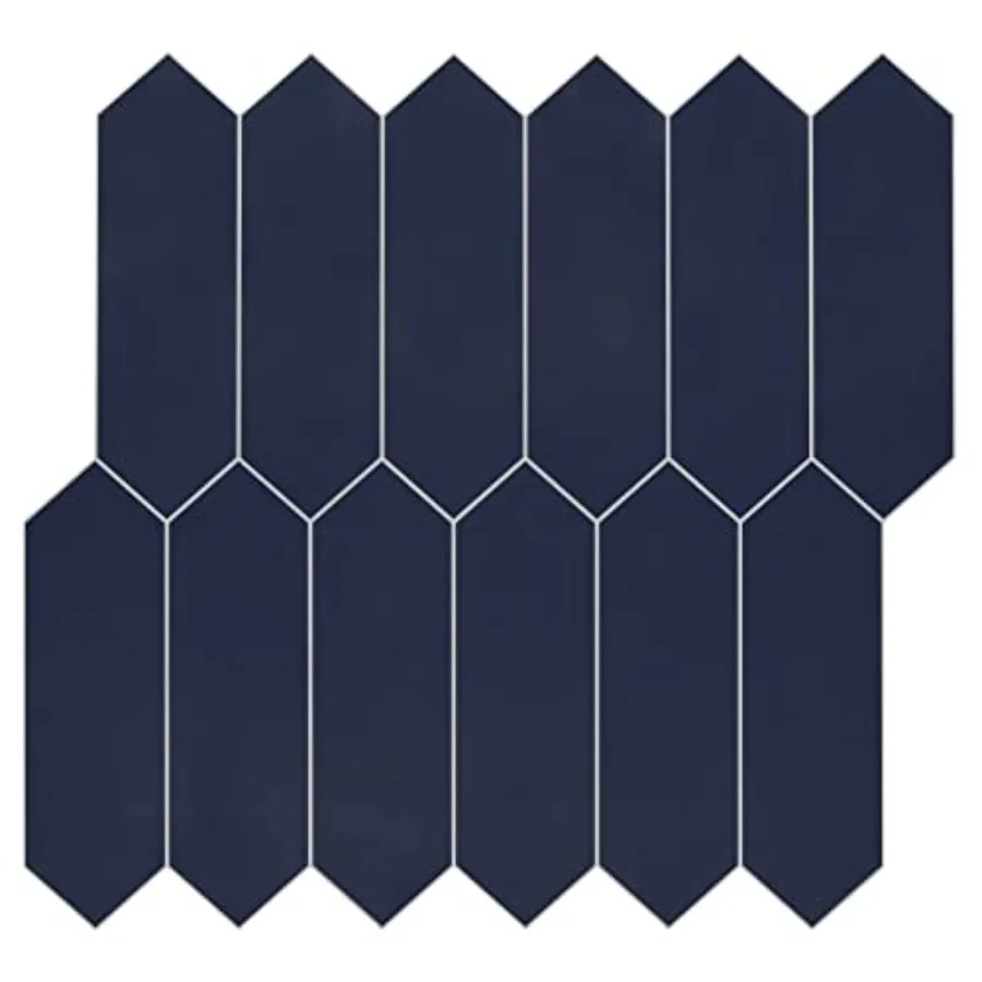 Kitchen and bathroom backsplash application: navy blue stone composite, hexagon shape, peel-and-stick, 10-sheet set, 12 x 11.22
Kitchen and bathroom backsplash application: navy blue stone composite, hexagon shape, peel-and-stick, 10-sheet set, 12 x 11.22