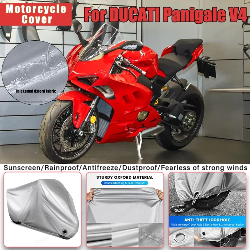 For DUCATI Panigale V4 No Ear Motorcycle Cover - Outdoor Full Body Protection, Waterproof Dustproof Sunscreen Moto Accessory
For DUCATI Panigale V4 No Ear Motorcycle Cover - Outdoor Full Body Protection, Waterproof Dustproof Sunscreen Moto Accessory