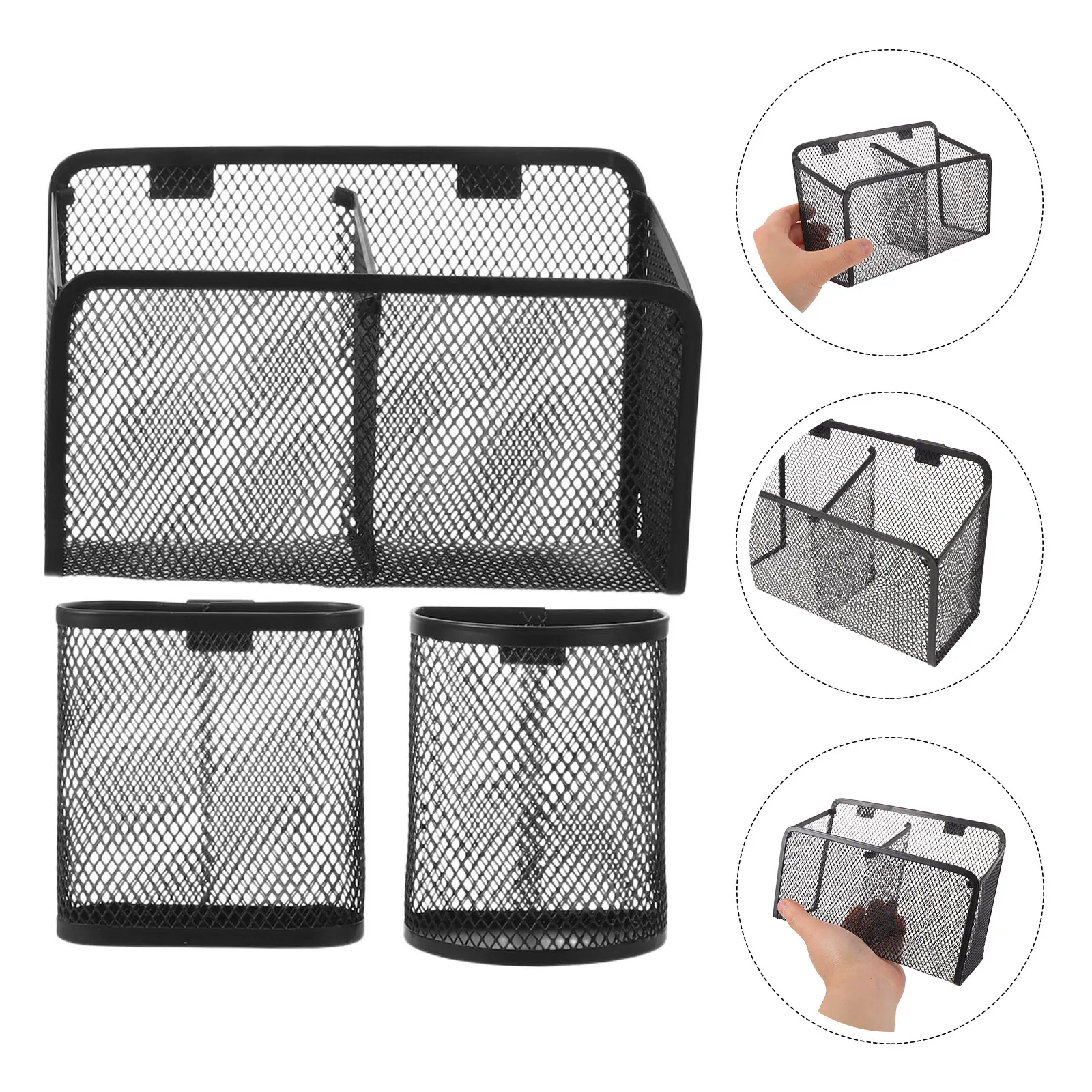 3Pcs Metal Mesh Pencil Holder Wall Hanging Desk Organizer Stationery Storage Basket Office Pen Cup Desktop Mesh Desk Accessories
3Pcs Metal Mesh Pencil Holder Wall Hanging Desk Organizer Stationery Storage Basket Office Pen Cup Desktop Mesh Desk Accessories