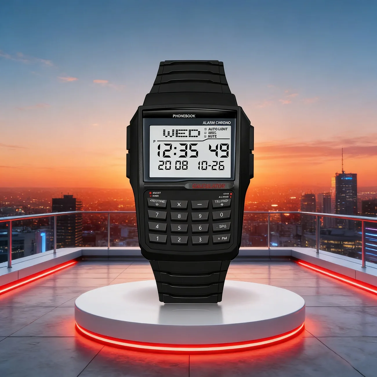Multifunctional Men's Calculator Watch Fashion Luxury Digital Sports Watch LED Electronic Watch Computer Style
Multifunctional Men's Calculator Watch Fashion Luxury Digital Sports Watch LED Electronic Watch Computer Style