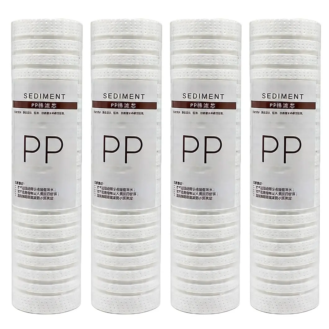 4-Pack 10x2.5 Inch Sediment Water Filter Replacement Cartridges, Universal Pre-Filters for Any 10" RO Reverse Osmosis System
4-Pack 10x2.5 Inch Sediment Water Filter Replacement Cartridges, Universal Pre-Filters for Any 10" RO Reverse Osmosis System