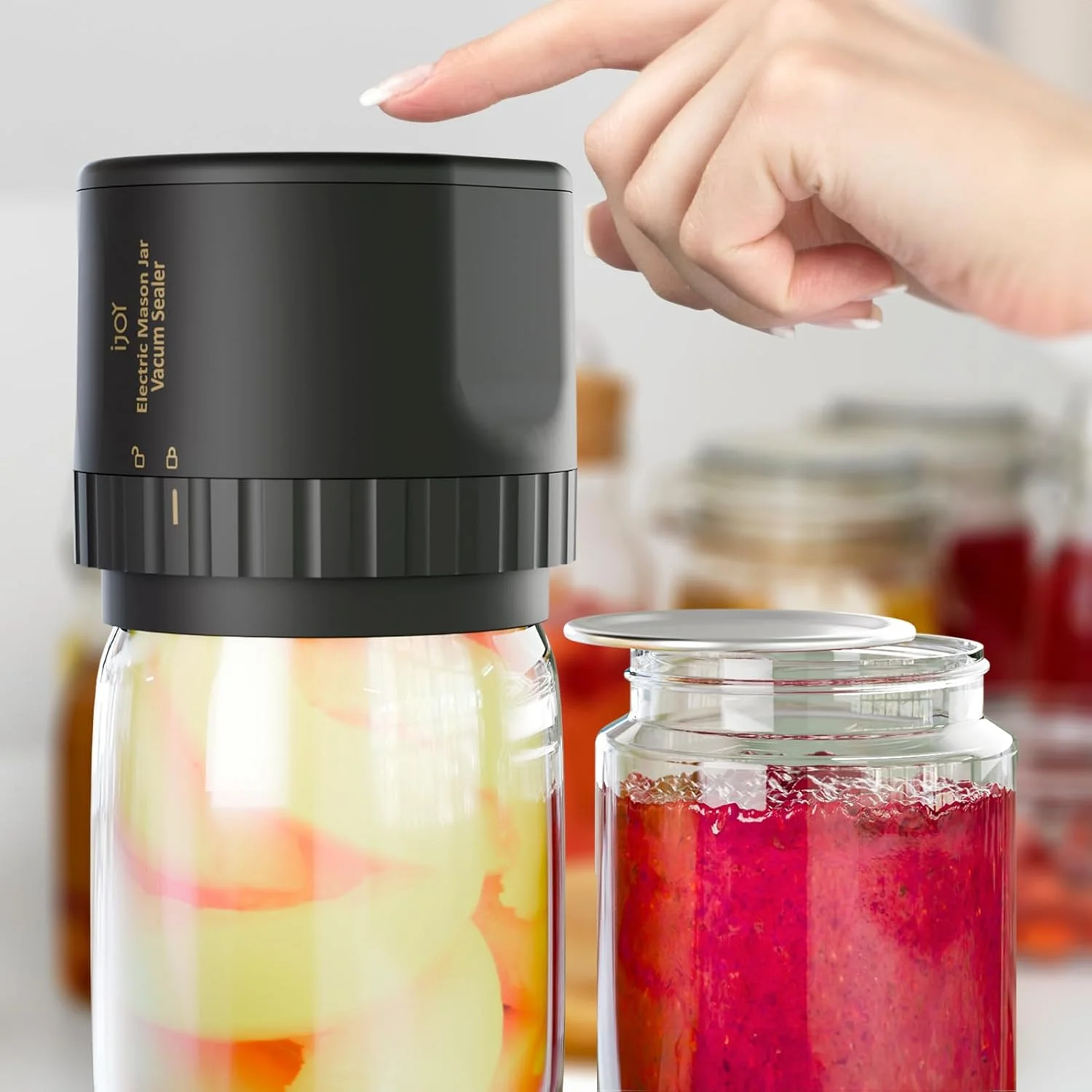 Mason Jar Vacuum Sealer - Mason Jar Vacuum Sealer Kit Includes 10 - Vacuum Sealer Jars, Mason Jar Sealer and Vacuum Jar Sealer
Mason Jar Vacuum Sealer - Mason Jar Vacuum Sealer Kit Includes 10 - Vacuum Sealer Jars, Mason Jar Sealer and Vacuum Jar Sealer