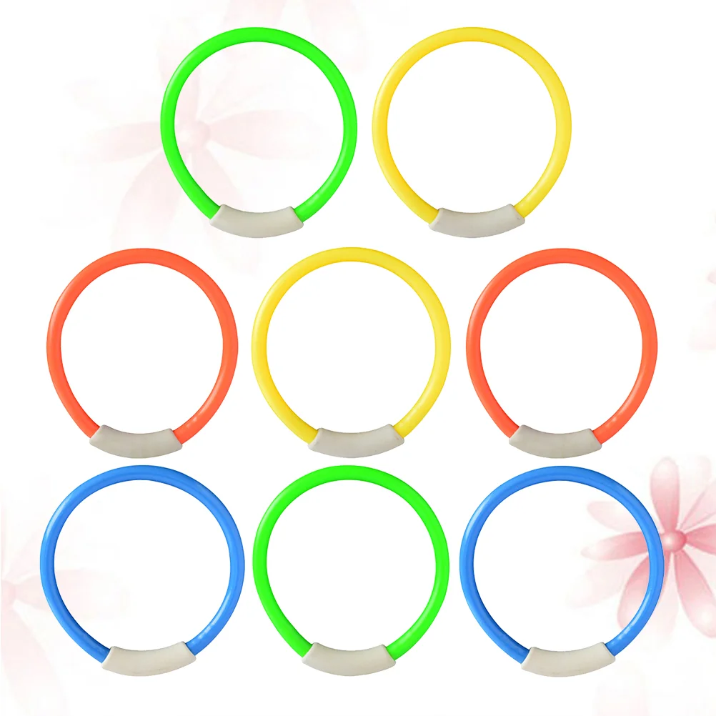 8pcs Diving Ring Underwater Swimming Grab Toy Ring Diving Training Accessory for Kid Child Boy Girl (Random Color)
8pcs Diving Ring Underwater Swimming Grab Toy Ring Diving Training Accessory for Kid Child Boy Girl (Random Color)