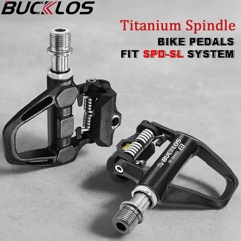 BUCKLOS Bicycke Pedals for SPD-SL Aluminum/Nylon Cycling Bearing Cleats Clipless Pedal with 6 Degree Cleat Titanium Spindle
BUCKLOS Bicycke Pedals for SPD-SL Aluminum/Nylon Cycling Bearing Cleats Clipless Pedal with 6 Degree Cleat Titanium Spindle