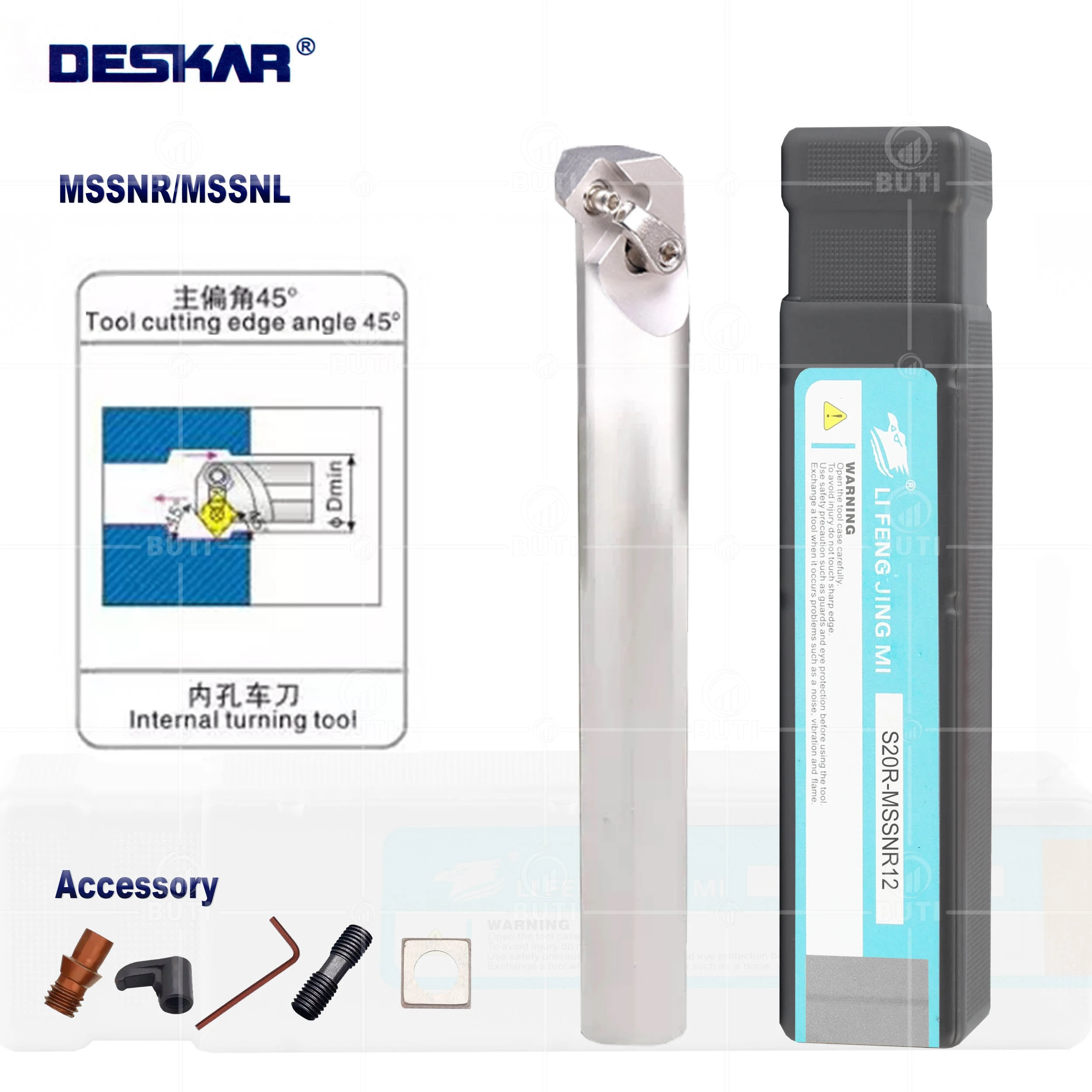 DESKAR 100% оригинальный внутренний токарный сверлильный станок MSSNR/L ЧПУ белый держатель инструмента из быстрорежущей стали для токарного станка SNMG12 карбидные вставки
DESKAR 100% оригинальный внутренний токарный сверлильный станок MSSNR/L ЧПУ белый держатель инструмента из быстрорежущей стали для токарного станка SNMG12 карбидные вставки