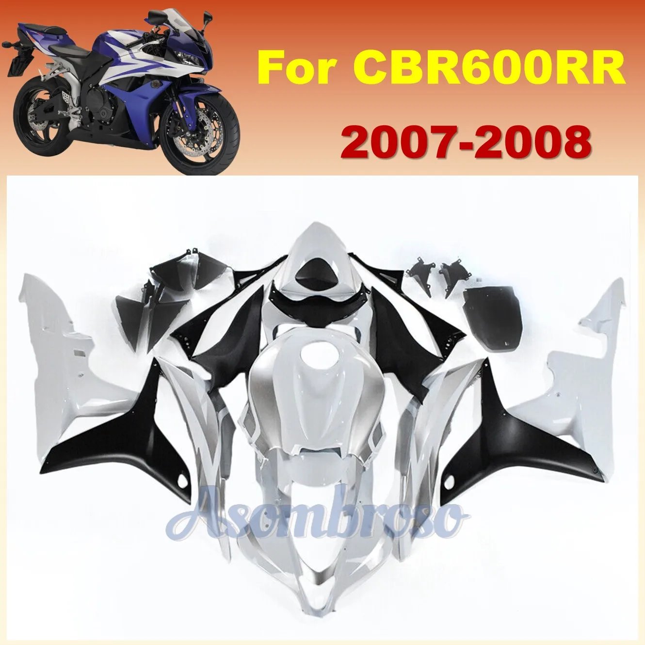 Motorcycle Fairing Kit for Honda CBR600RR 2007 2008 CBR600 RR F5 07 08 grey white bodyframe Protective cover
Motorcycle Fairing Kit for Honda CBR600RR 2007 2008 CBR600 RR F5 07 08 grey white bodyframe Protective cover