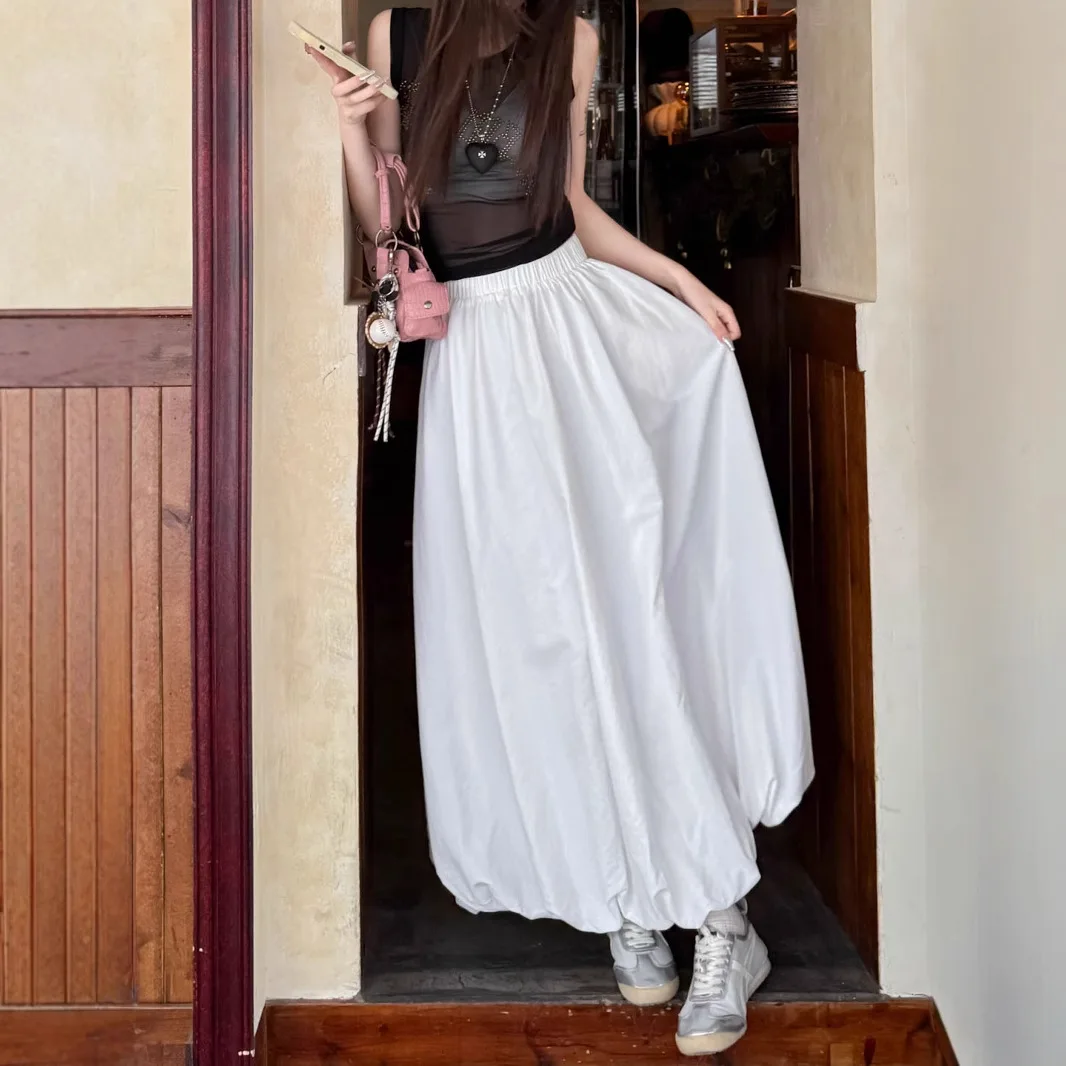 ONE TO WAN High Waist Long Skirt for Women Korean Style Streetwear Lantern A-line Skirts Female Summer New Students Midi Skirts
ONE TO WAN High Waist Long Skirt for Women Korean Style Streetwear Lantern A-line Skirts Female Summer New Students Midi Skirts