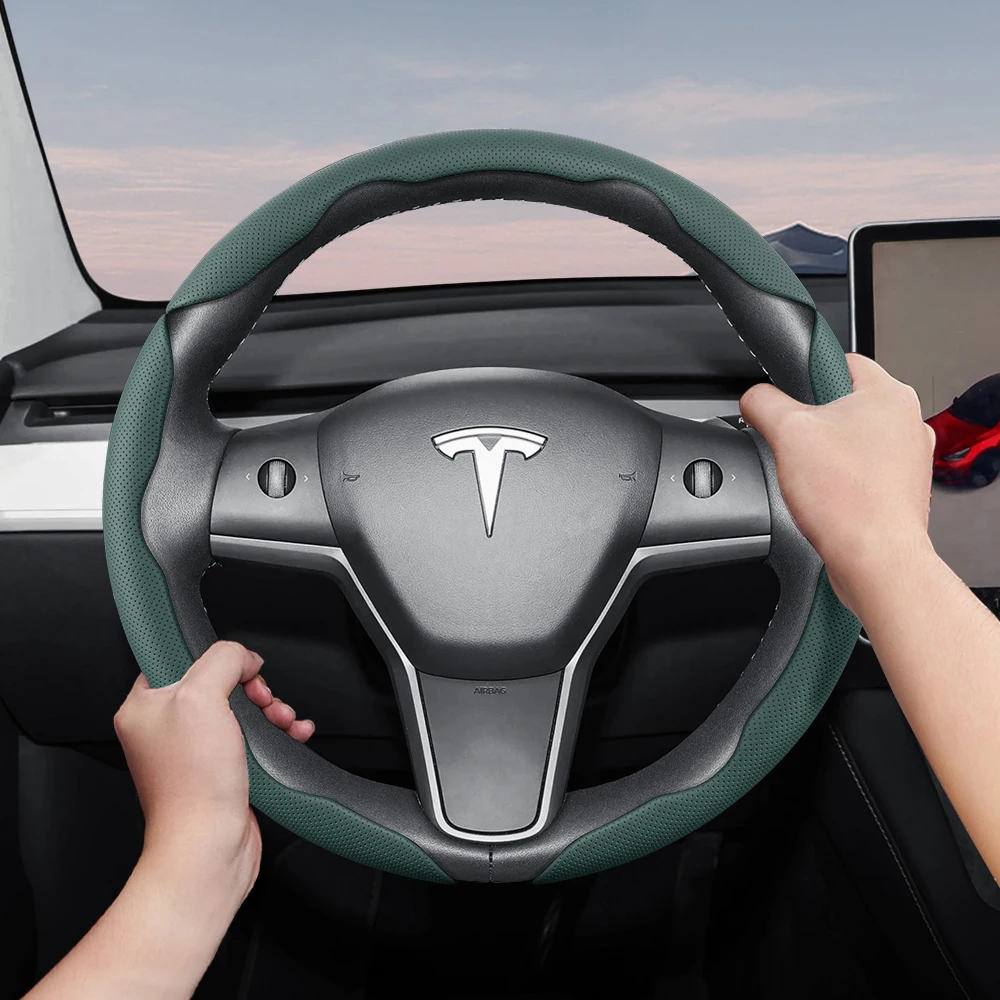 Suitable for Tesla Breathable Holes Leather Steering Wheel Cover Segmented Model 3 Highland 2024 Y X S Cybertruck Car Accessory
Suitable for Tesla Breathable Holes Leather Steering Wheel Cover Segmented Model 3 Highland 2024 Y X S Cybertruck Car Accessory