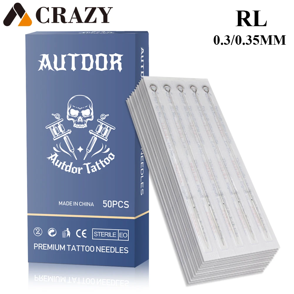 50PCS RL Tattoo Needles 0.3/0.35MM Sterilized Assorted Disposable Round Liner Tattoo Needle For Tattoo Grip Tips
50PCS RL Tattoo Needles 0.3/0.35MM Sterilized Assorted Disposable Round Liner Tattoo Needle For Tattoo Grip Tips
