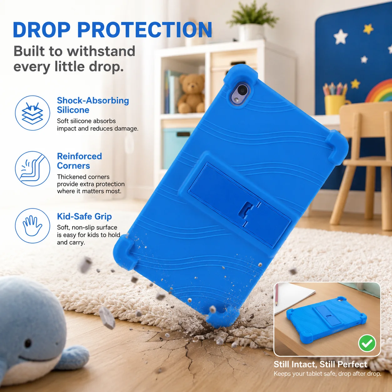 Case for ONN 7-inch Tablet 2026, Lightweight Silicone Anti-Drop Protective Cover with Built-in Stand
Case for ONN 7-inch Tablet 2026, Lightweight Silicone Anti-Drop Protective Cover with Built-in Stand
