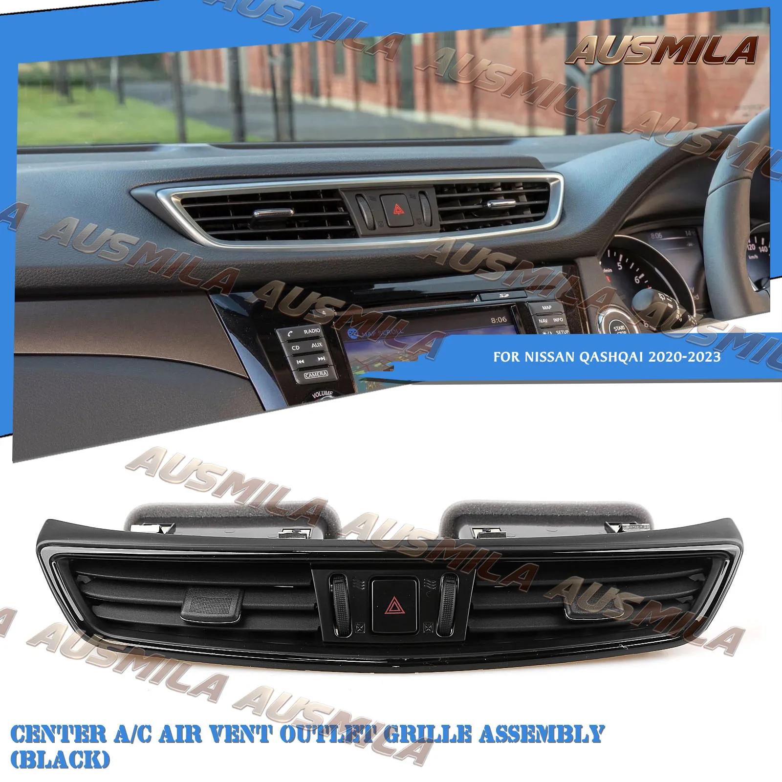 Car Inner Dashboard Center Console Air Conditioning Vent Outlet Grille Assembly For Nissan Qashqai 2020 2021 2022 2023
Car Inner Dashboard Center Console Air Conditioning Vent Outlet Grille Assembly For Nissan Qashqai 2020 2021 2022 2023