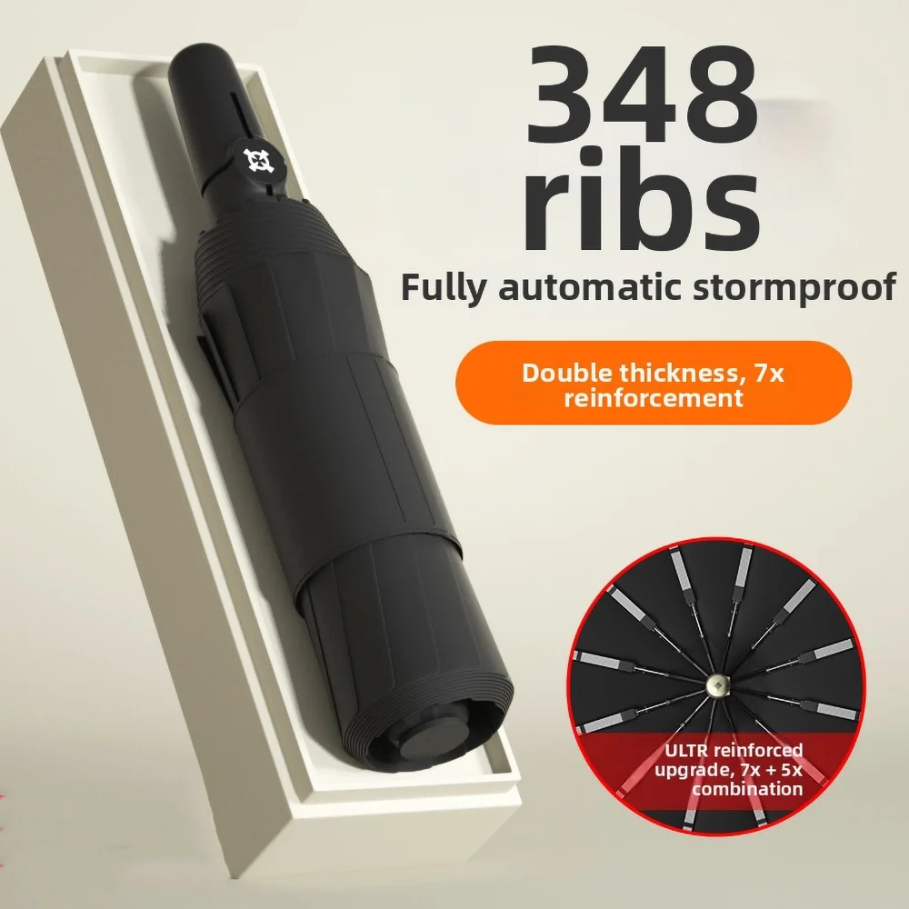 Black Glue Fully Automatic Umbrella Durable Wind-resistant Umbrella, Anti-UV Sunscreen Umbrella Women's Sunny Folding Umbrella
Black Glue Fully Automatic Umbrella Durable Wind-resistant Umbrella, Anti-UV Sunscreen Umbrella Women's Sunny Folding Umbrella