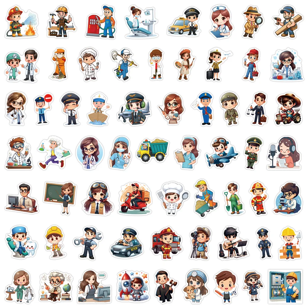 60PCS Cartoon Career PlanningGraffiti Stickers Personalized Creative Funny Decoration Stationery Box Scrapbook Luggage Guitar
60PCS Cartoon Career PlanningGraffiti Stickers Personalized Creative Funny Decoration Stationery Box Scrapbook Luggage Guitar
