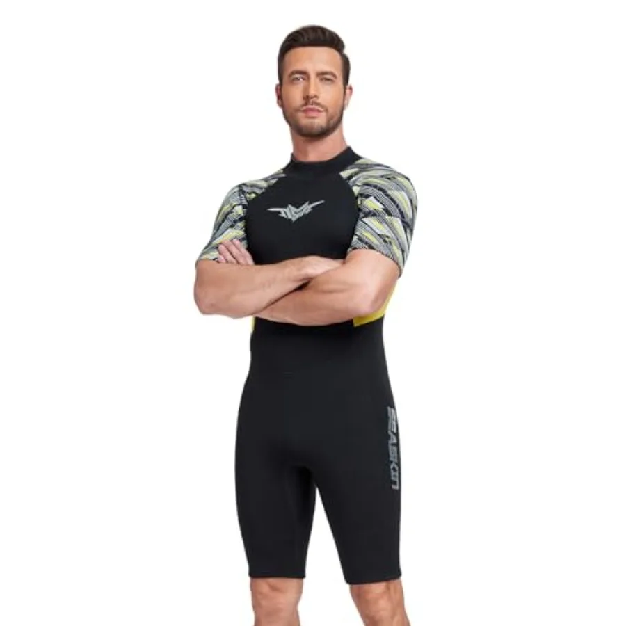 Men's and Women's Shorty Wetsuits for Water Sports, 3mm Neoprene, Black, Lightweight and Flexible with Back Zip
Men's and Women's Shorty Wetsuits for Water Sports, 3mm Neoprene, Black, Lightweight and Flexible with Back Zip