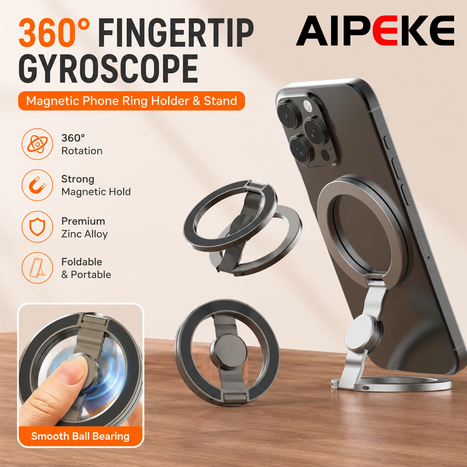 2026 Double-Sided MagSafe Phone Holder Foldable Rotating magnetic phone grip for magsafe tripod for mobile phone accessories
2026 Double-Sided MagSafe Phone Holder Foldable Rotating magnetic phone grip for magsafe tripod for mobile phone accessories