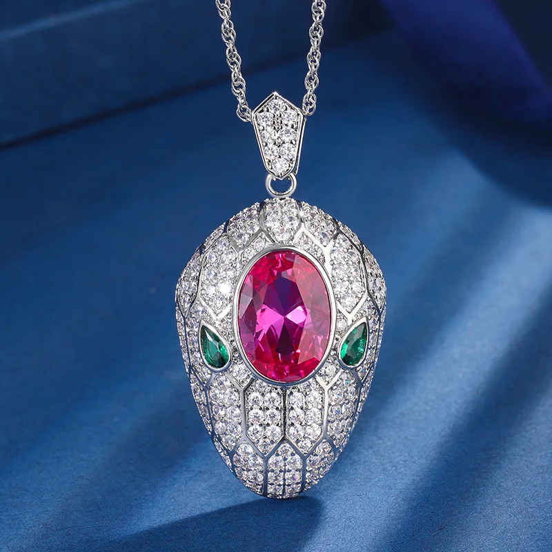 925 sterling silver creative snake head pendant, infinite charm! Zircon snake head set pendant ring necklace
925 sterling silver creative snake head pendant, infinite charm! Zircon snake head set pendant ring necklace